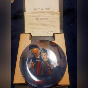 Norman Rockwell "The Music Maker" collectors plate.